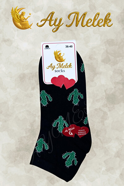 AYMELEK Women's Socks 8 Pairs Natural Cotton Patterned Invisible Girls' Socks