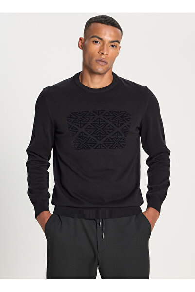 ALTINYILDIZ CLASSICS Altınyıldız Classics Bisiklet Yaka Standart Siyah Erkek ...