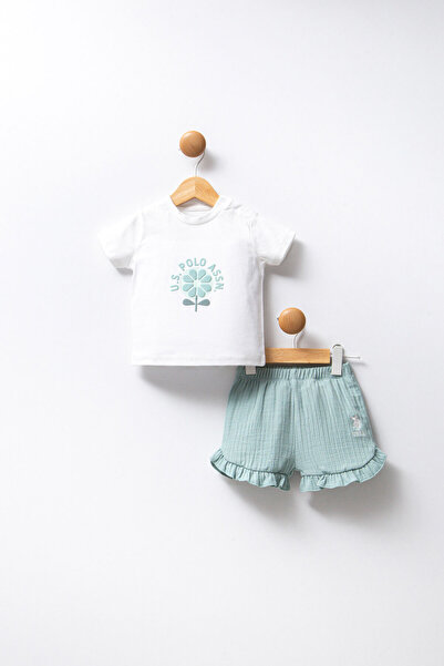 U.S. Polo Assn. Kız Bebek Beyaz Bebek Takım