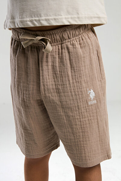 U.S. Polo Assn. U.S. Polo Assn. Boy's Cream Bermuda Set