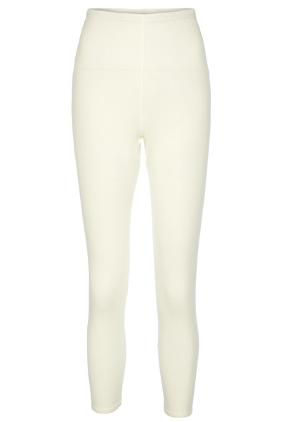 TOLIN Жіночі кремові лосини Ribana - 100% бавовна, з еластаном, довгі 721