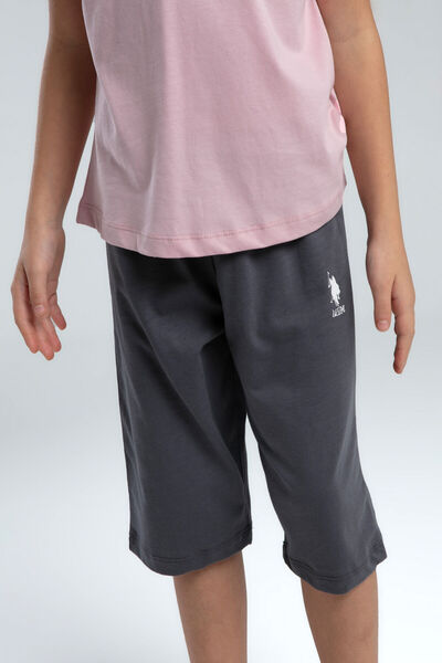 U.S. Polo Assn. Girl's Pink Capri Set