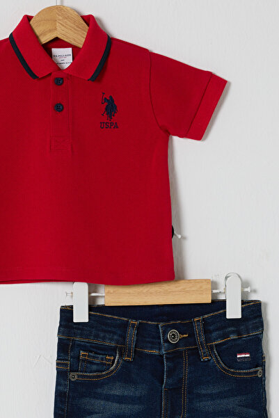 U.S. Polo Assn. U.S Polo Assn Baby Boy 2-Pack Pique T-Shirt Set Red