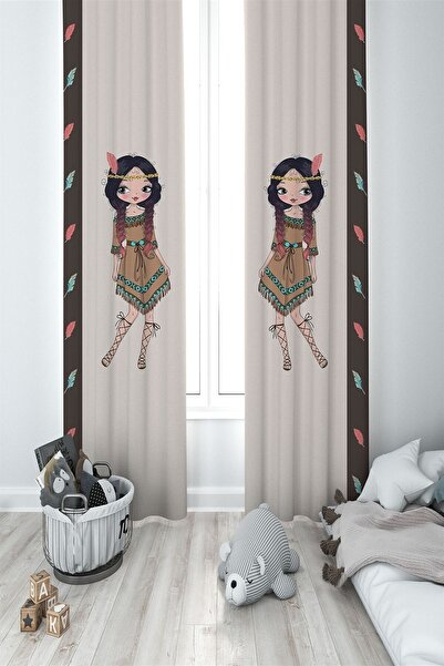 Talia Home Дитяча кімната Дитяча кімната Індіанська 2-стулкова штора Tla-044