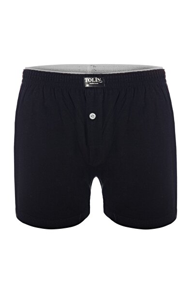 TOLIN Men's Black Single Jersey Shorts Boxers - 100% Cotton 415s