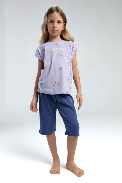 U.S. Polo Assn. Πόλο Ασν. Κοριτσίστικο Μωβ Κάπρι Σετ