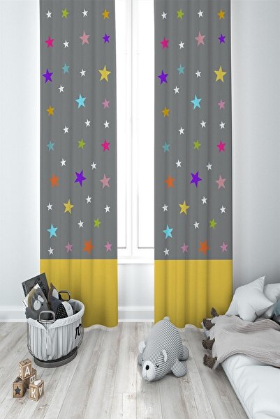 Talia Home Дитяча кімната Дитяча кімната Зоряний фон Штора 2 крила Tla-031