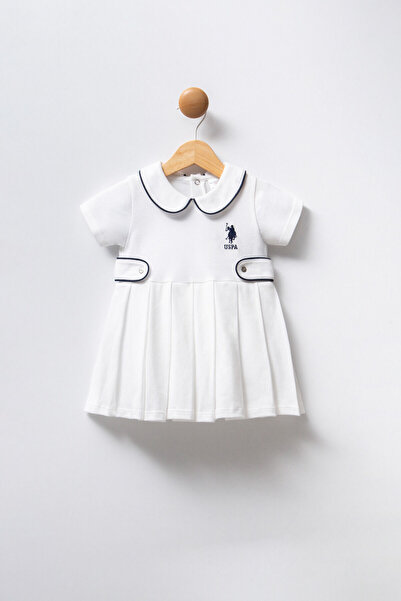 U.S. Polo Assn. U.S. Polo Assn. Kız Bebek Beyaz Elbise