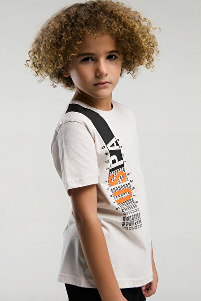 U.S. Polo Assn. Boy's Cream Bermuda Suit