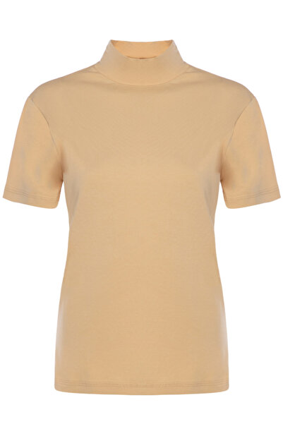 TOLIN Women's Short Sleeve Cotton Lycra Turtleneck 3257