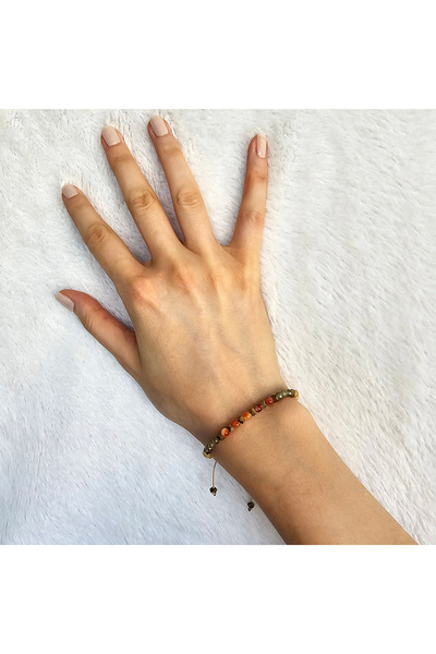 Lexy's Boutique Handmade Adjustable Bracelet, Leo Zodiac, Lexy's Boutique, Semi-Precious Stones Citrine, Hematite