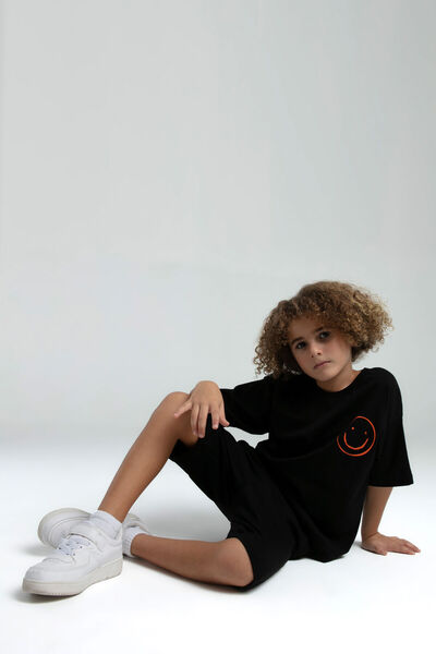 Rolypoly Boy's Black Bermuda Suit