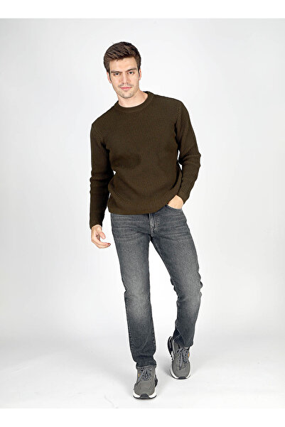 Lee Cooper Crew Neck Regular Fit Khaki Men's Sweater 251 Lcm 241054 Robb Khaki