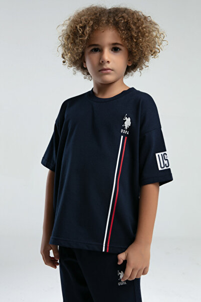 U.S. Polo Assn. BÁZIS. Polo Assn. Fiú sötétkék bermuda öltöny