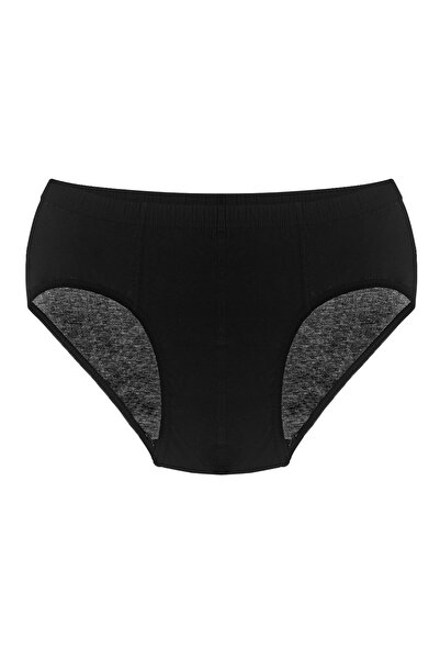 TOLIN Men's 100% Cotton Black Basic Single Jersey Panties 213