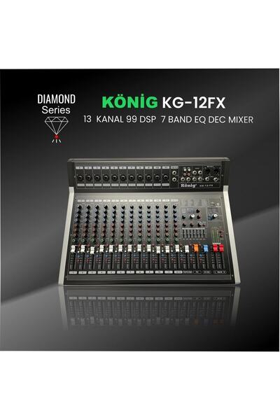 König Kg-12 Fx 13 Kanal 99 Dsp 11 Xlr Mono Channel Diamond Serisi Dec Mixer