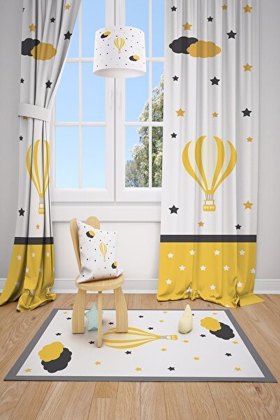 Talia Home ستارة خلفية لغرفة الأطفال والرضع باللون الرمادي الطائر 2 أجنحة Tla...