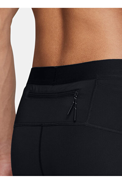 Under Armour Siyah Erkek Lastikli Bel Dar Kalıp Tayt 1386678-001 UA LAUNCH ELITE CW TIGH