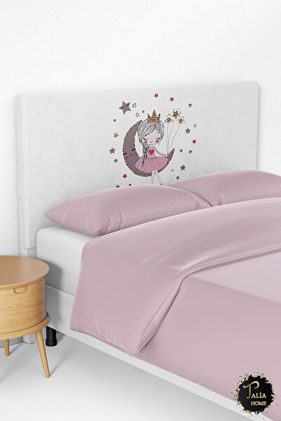 Talia Home Ay'da Oturan Kız Desenli Yatak Baza Başlık Kılıfı TLABK-085