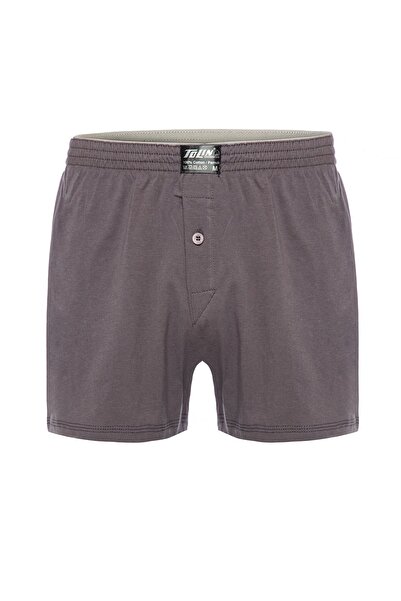 TOLIN Ανδρικό σορτς μπόξερ από μονό ζέρσεϊ Anthracite - 100% βαμβάκι 415a