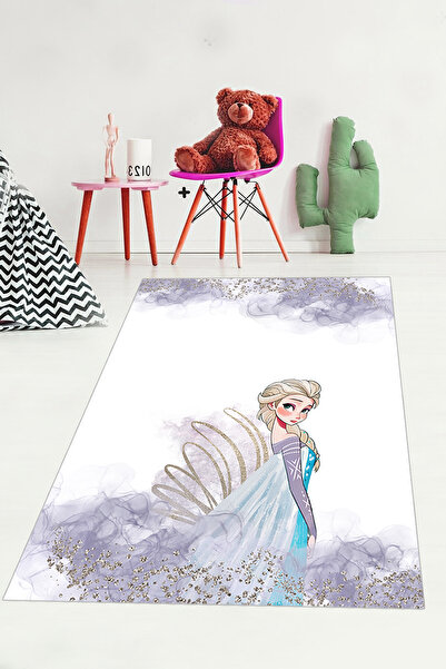Pastel Color Elsa Patterned Children And Baby Room Antiallergic CarpetTlh-028
