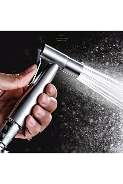 Sanlux Duș Igienic Exterior din Metal – Set Complet, Finisaj Argintiu, Design Versatil, vst110