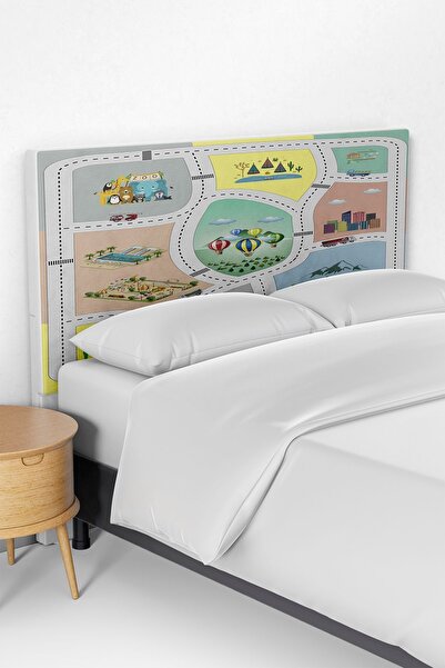 Talia Home Çok Desenli Çocuk Odası Baza Başlık Kılıfı TLABK-128