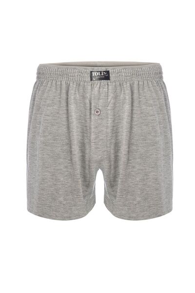 TOLIN Чоловічі бавовняні сірі меланжеві шорти-боксери 415 г