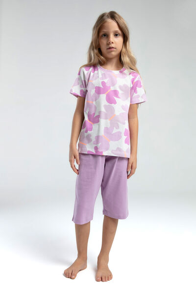 Rolypoly Момичешки лилав комплект капри