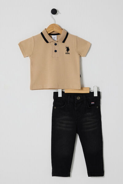 U.S. Polo Assn. Erkek Bebek Krem Takım