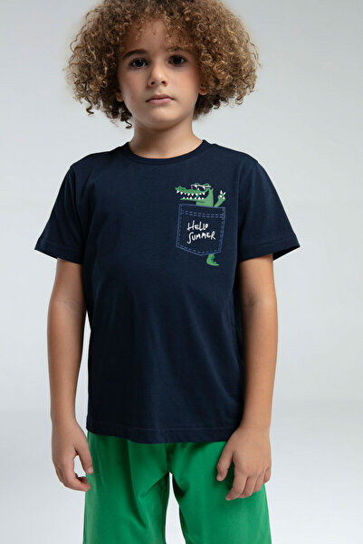 Rolypoly Boy's Navy Blue Bermuda Suit