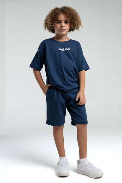 Rolypoly Boy's Blue Bermuda Suit