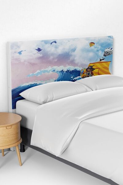 Talia Home Korsan Denizci Desenli Çocuk Odası Yatak Baza Başlık Kılıfı TLABK-047