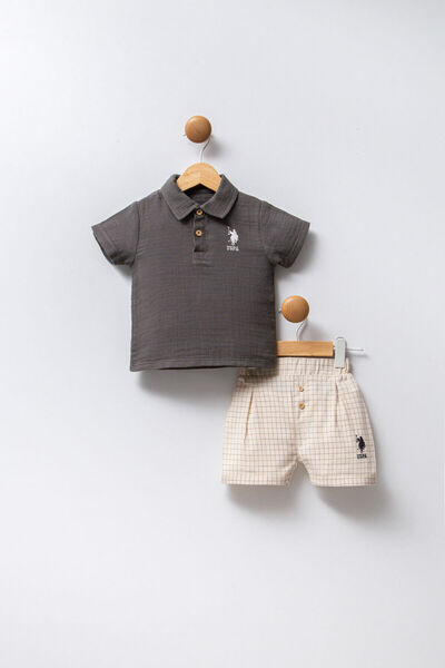 U.S. Polo Assn. U.S. Polo Assn. Baby Boy Anthracite Baby Set
