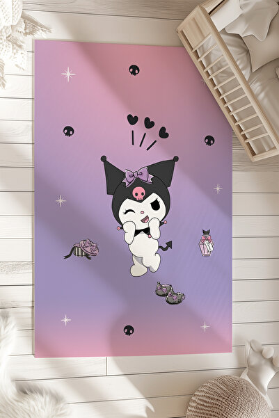 Kuromi Patterned Children's RugTLH-325