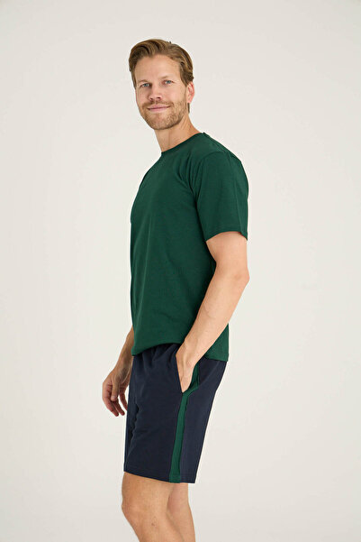 KLY Чоловічий комплект з сорочкою з коміром та шортами, стильний дизайн 2003