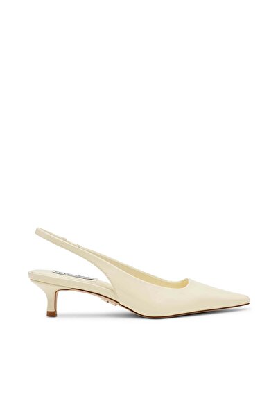 Steve Madden Womens Kari Champagne Satin Heels