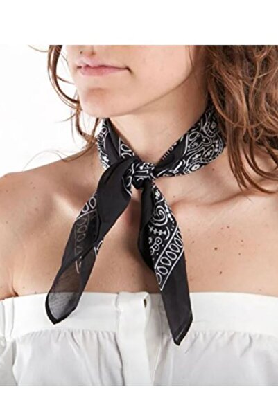 BERG ATELIER شال باندانا منقوش على شكل قطرة عرقية - 100% قطن