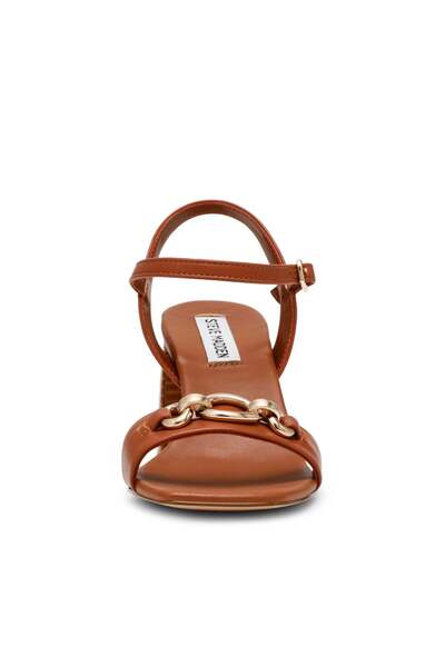 Steve Madden Womens Labella Cognac Leather Heels