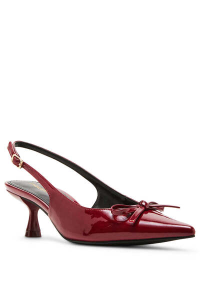Steve Madden Womens Vogue Dark Cherry Patent Heels