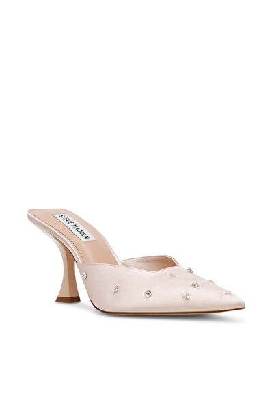 Steve Madden Womens Nour Champagne Satin Heels