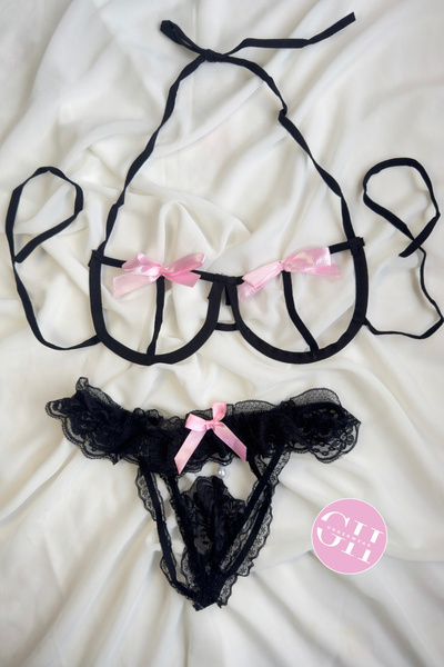 G&H UNDERWEAR Pearl String Thong Panties Set