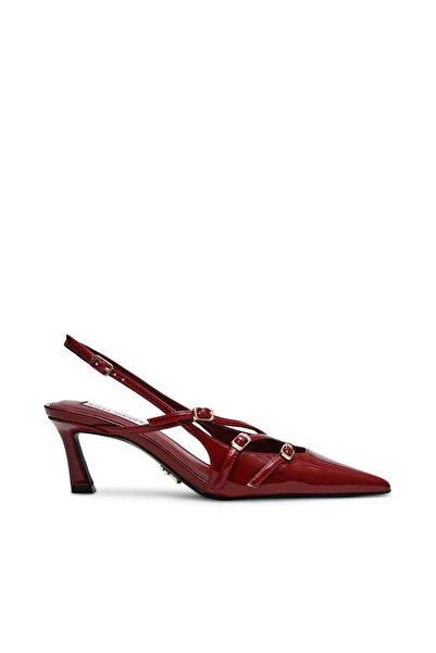 Steve Madden Womens Liana Wine Patent Heels