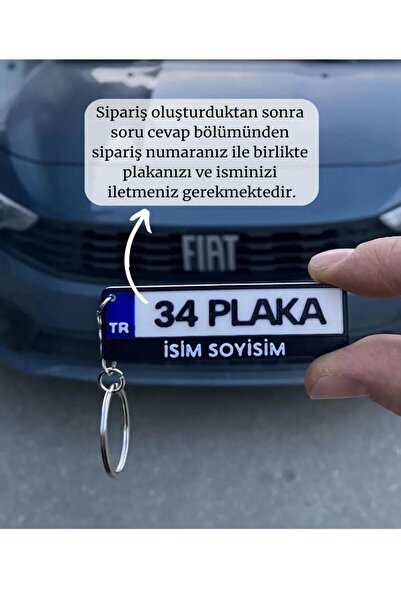 Ela Crafts Kişiye Özel Plaka Anahtarlık Hediye Araç Anahtarlık Kişiselleştiri...