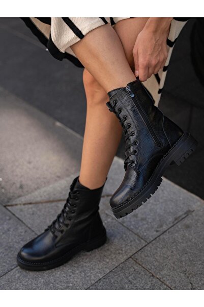 ECENİN BUTİĞİ Alvis Siyah Deri Postal