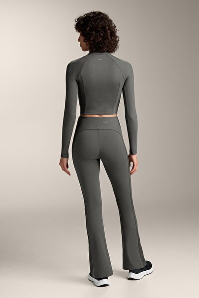 Oysho Comfortlux high rise side rib flare trousers