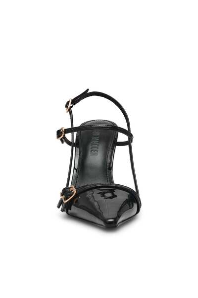 Steve Madden Womens Deagan Black Patent Heels