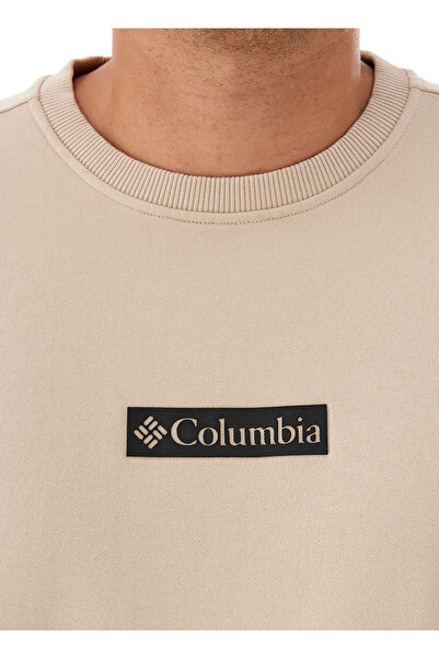 Columbia 9150211278_CS0381 Bej Erkek Bisiklet Yaka Normal Kalıp Sweatshirt