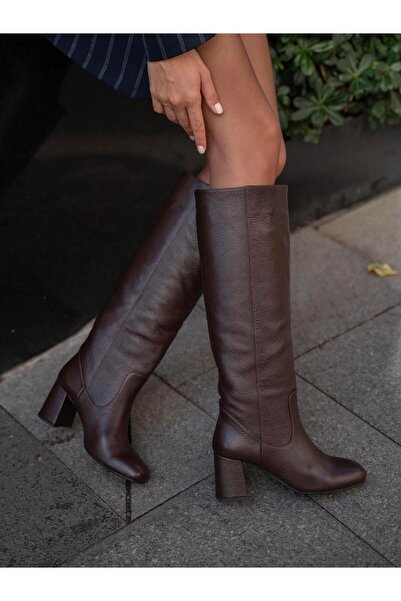 ECENİN BUTİĞİ Amore Kahve Deri Çizme