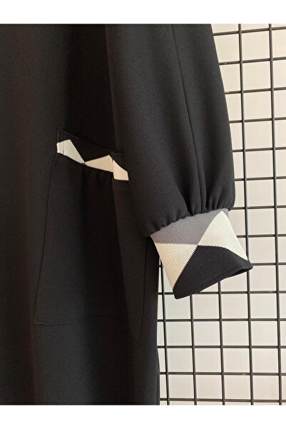 Armine Zippered Ferace&Cap with Sleeve and Pocket Detail Autumn-Winter